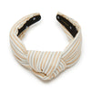 Lele Sadoughi HEADBANDS BISQUE KNOTTED SEERSUCKER HEADBAND