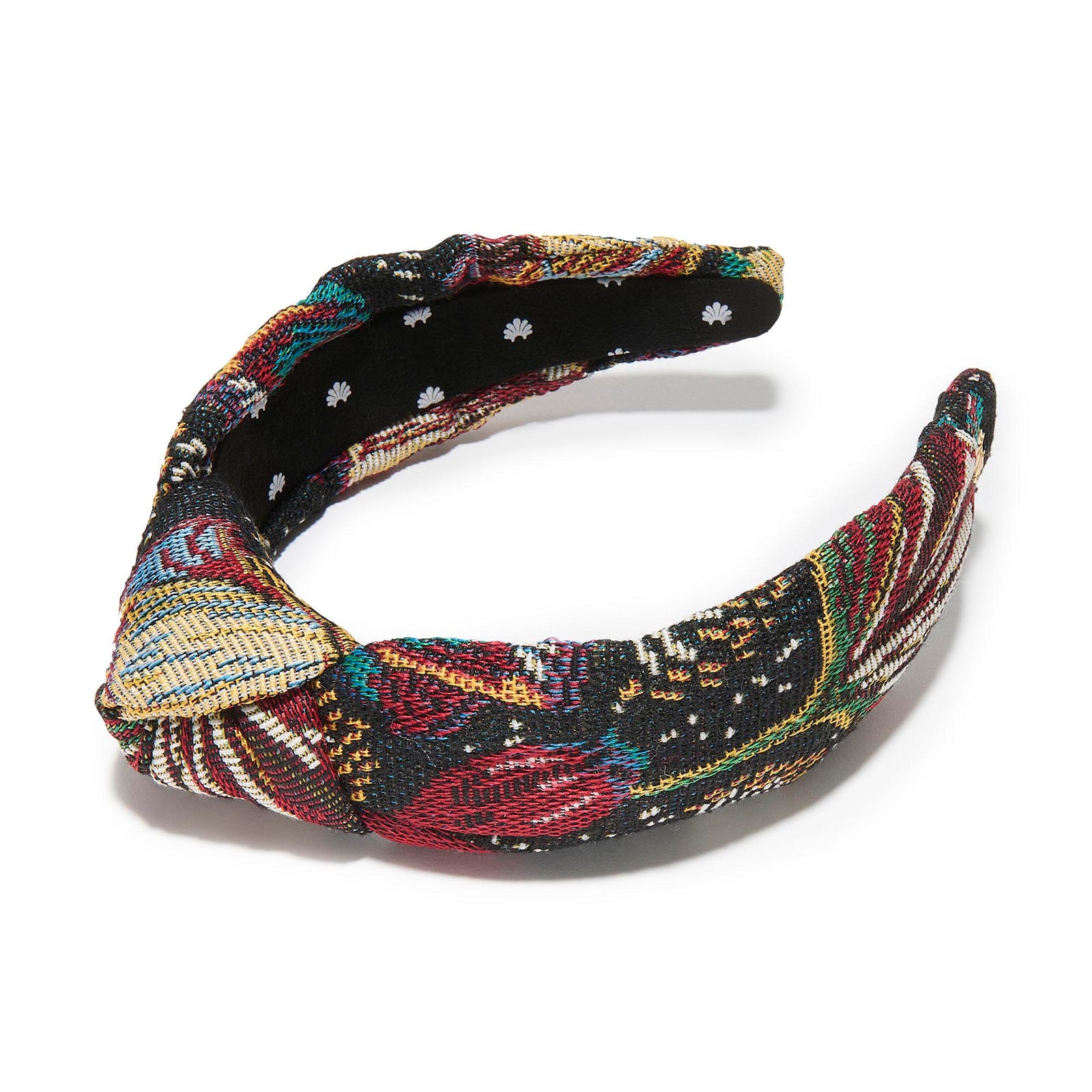 Lele Sadoughi HEADBANDS BLACK FOREST KNOTTED FLORAL JACQUARD HEADBAND