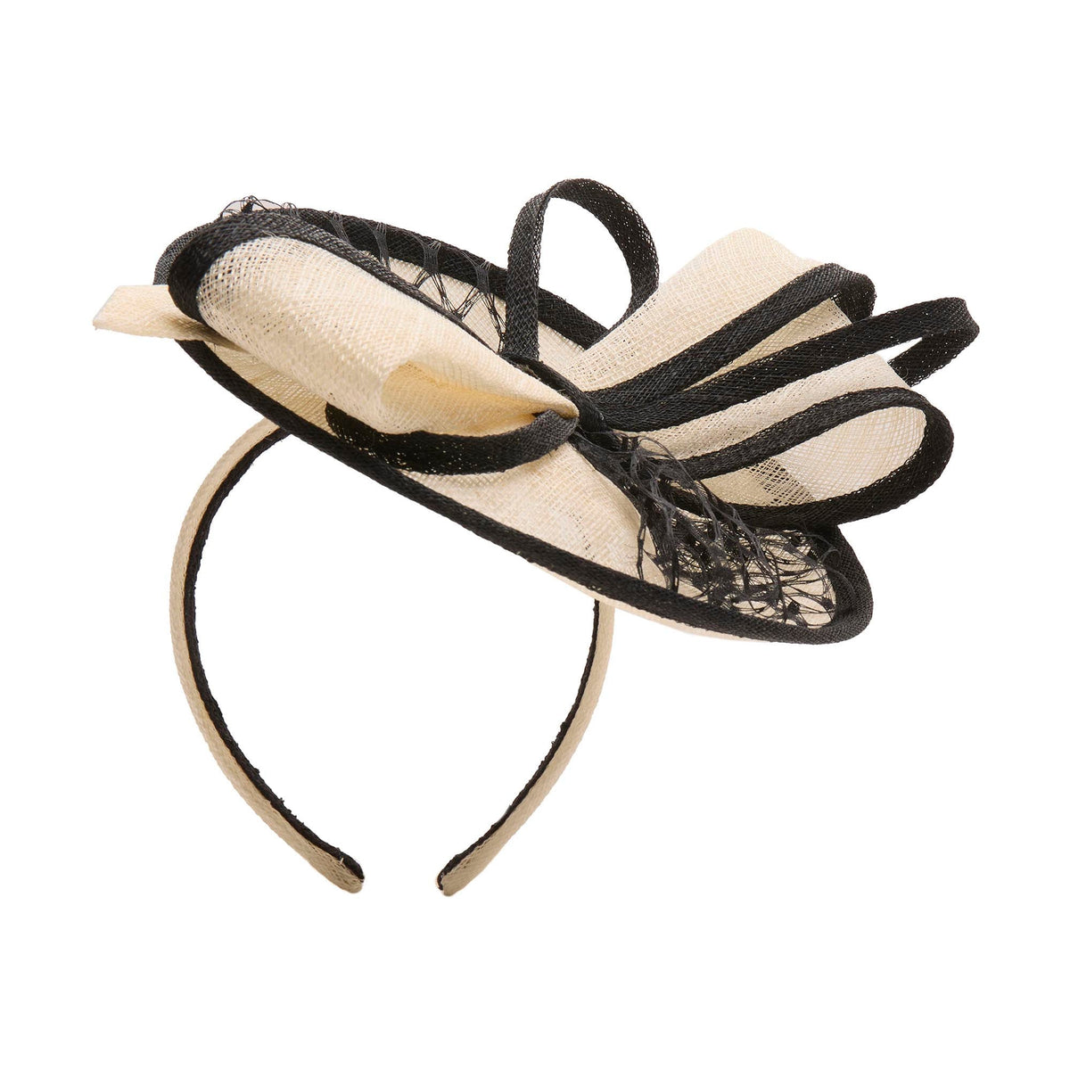 Lele Sadoughi HEADBANDS BLACK WHITE THE MET X LELE MADEMOISELLE FASCINATOR