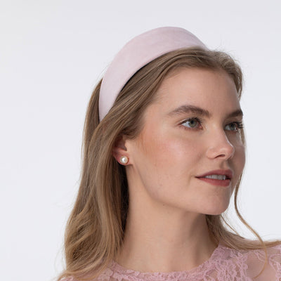 Lele Sadoughi HEADBANDS BLUSH BRIGITTE VELVET HEADBAND