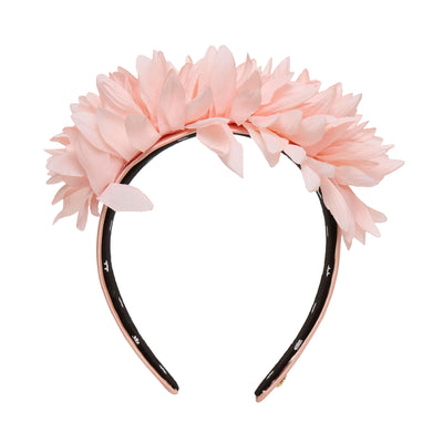 Lele Sadoughi HEADBANDS BLUSH CHRYSANTHEMUM FLORAL BOUQUET HEADBAND