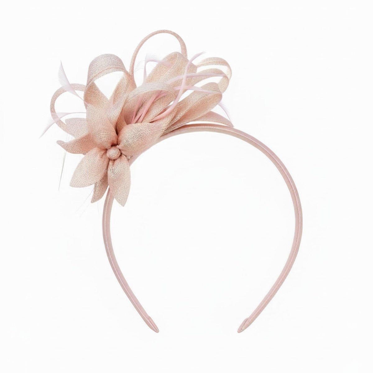 Lele Sadoughi HEADBANDS BLUSH PINWHEEL HOLLY SINAMAY HEADBAND