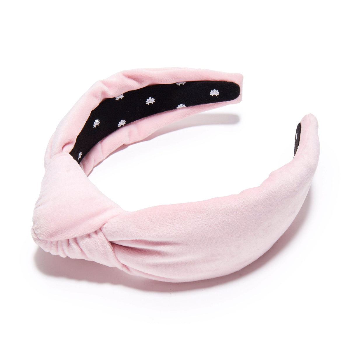 Lele Sadoughi HEADBANDS BLUSH VELVET KNOTTED HEADBAND