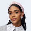 Lele Sadoughi HEADBANDS BLUSH VELVET KNOTTED HEADBAND