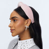 Lele Sadoughi HEADBANDS BLUSH VELVET KNOTTED HEADBAND
