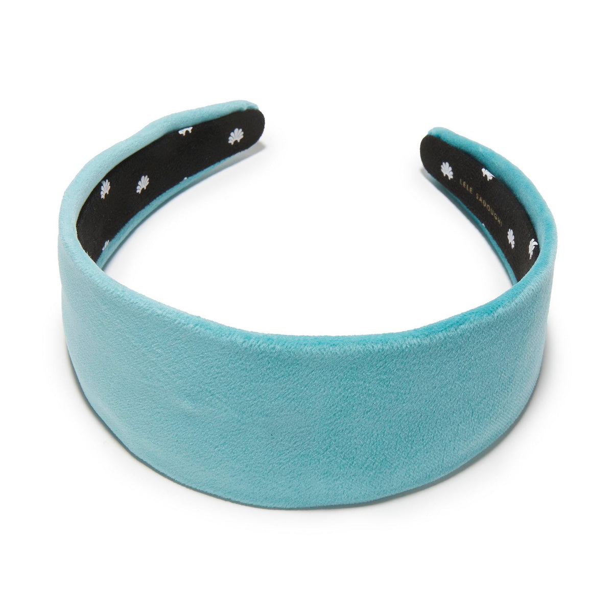 Lele Sadoughi HEADBANDS BRIGHT TURQUOISE BRIGITTE VELVET HEADBAND
