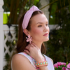 Lele Sadoughi HEADBANDS BUBBLEGUM KNOTTED CABANA STRIPE HEADBAND