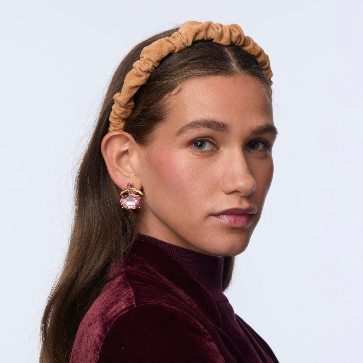 Lele Sadoughi HEADBANDS BUFF JESSIE SUEDE HEADBAND