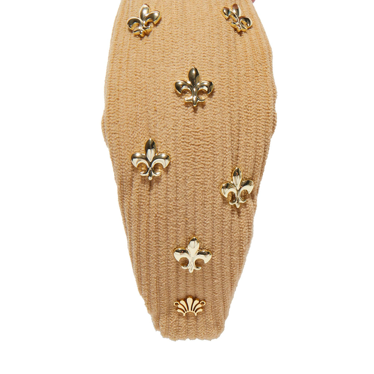 Lele Sadoughi HEADBANDS BUFF KNOTTED FLEUR DE LIS EMBELLISHED HEADBAND