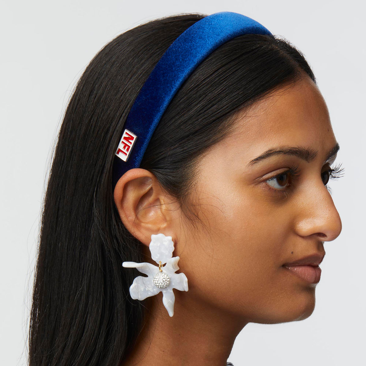 Lele Sadoughi HEADBANDS BUFFALO BILLS LELE SADOUGHI X NFL BLUE CHARLOTTE HEADBAND