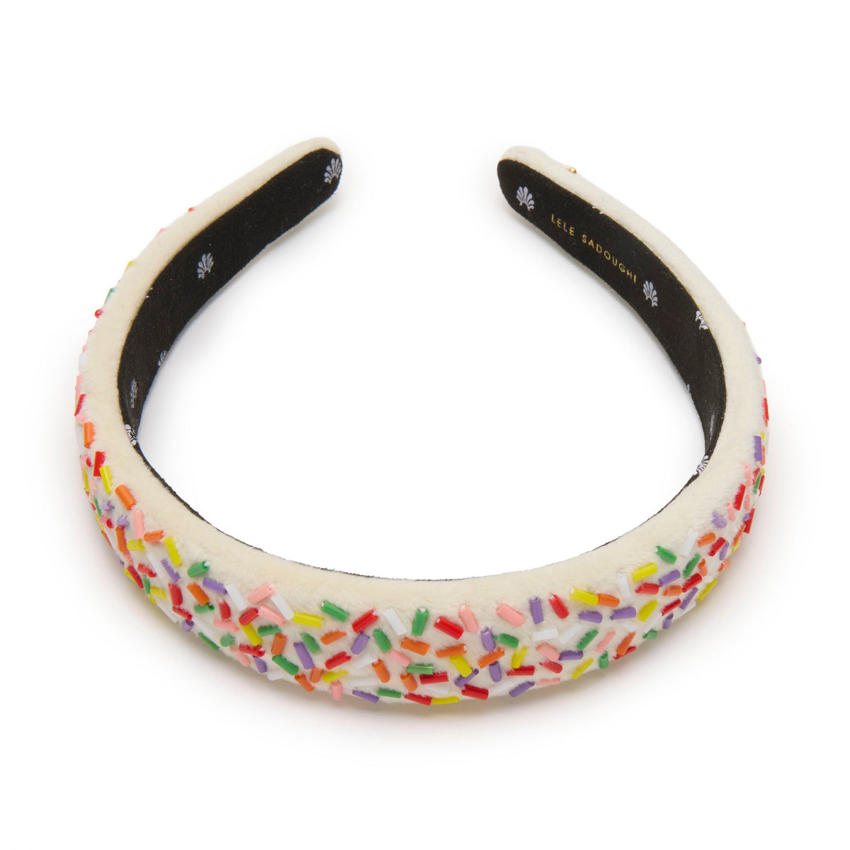 Lele Sadoughi HEADBANDS BUTTERCREAM CHARLOTTE BEADED BIRTHDAY CAKE HEADBAND