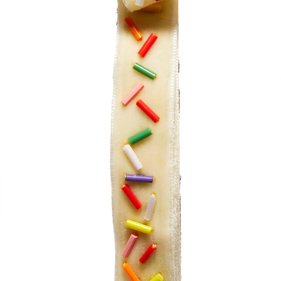 Lele Sadoughi HEADBANDS BUTTERCREAM EMBELLISHED BARDOT SLIM RIBBON HEADBAND