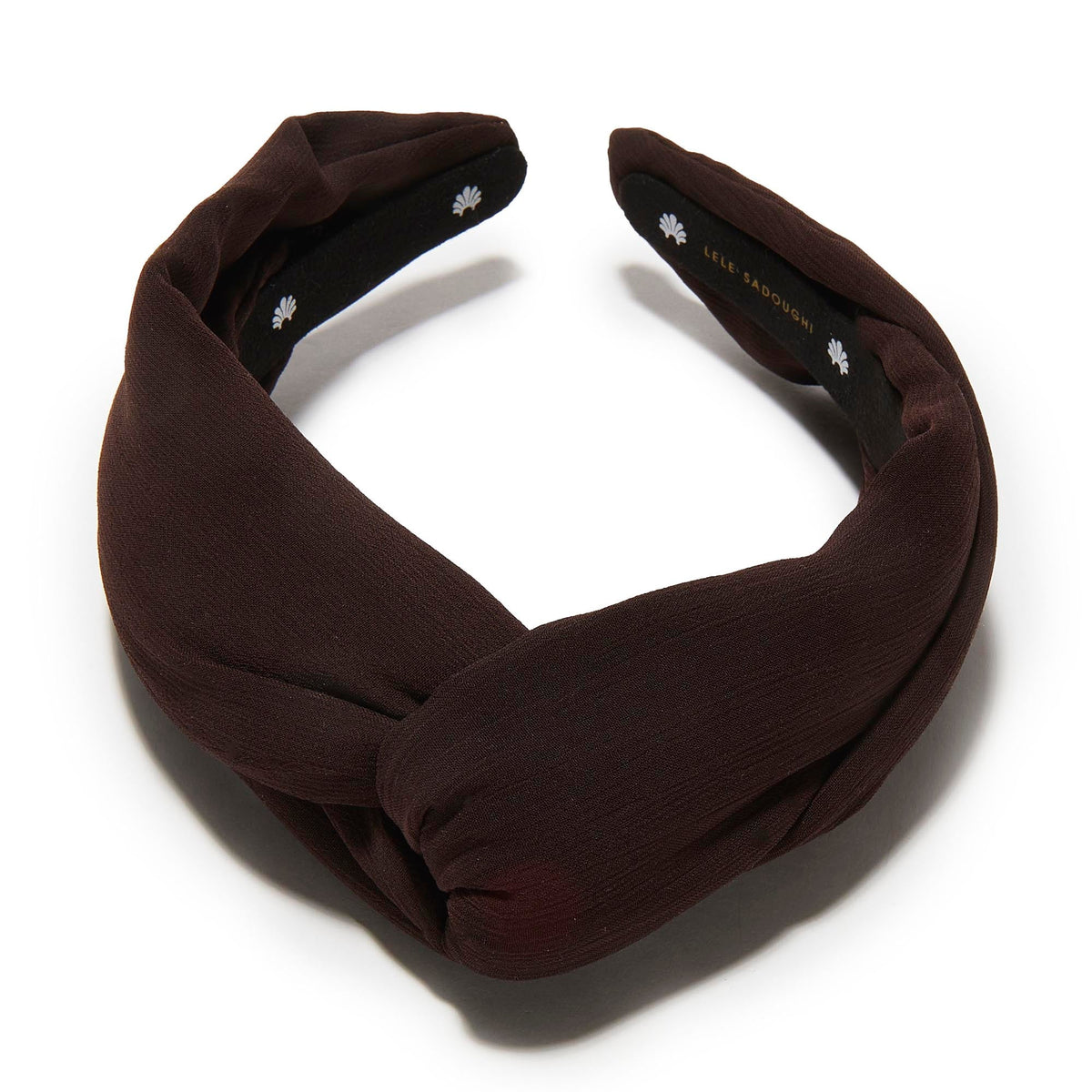 LELE SADOUGHI HEADBANDS CACAO MARLENE SILK HEADBAND