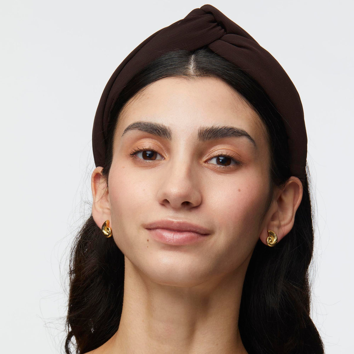 LELE SADOUGHI HEADBANDS CACAO MARLENE SILK HEADBAND