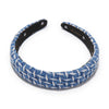 Lele Sadoughi HEADBANDS CADET BLUE CHARLOTTE LATTICE DENIM HEADBAND