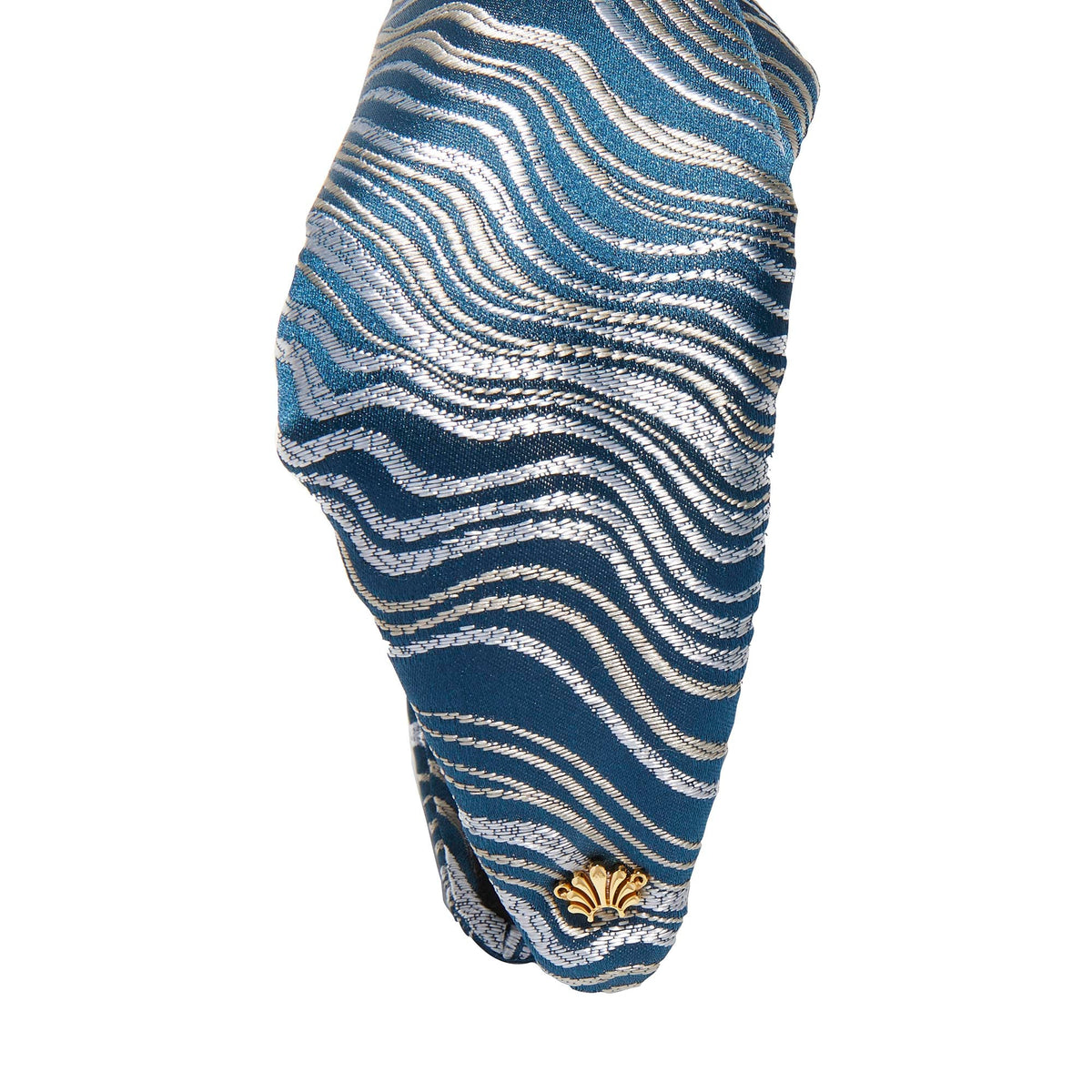 Lele Sadoughi HEADBANDS CADET BLUE GRETA RIPPLE JACQUARD HEADBAND