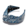 Lele Sadoughi HEADBANDS CADET BLUE GRETA RIPPLE JACQUARD HEADBAND