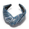 Lele Sadoughi HEADBANDS CADET BLUE GRETA RIPPLE JACQUARD HEADBAND