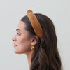 Lele Sadoughi HEADBANDS CAMEL CORDUROY SLIM KNOTTED HEADBAND
