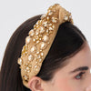 Lele Sadoughi HEADBANDS CAPPUCINO SWAROVSKI® CRYSTAL BROCADE KNOTTED HEADBAND