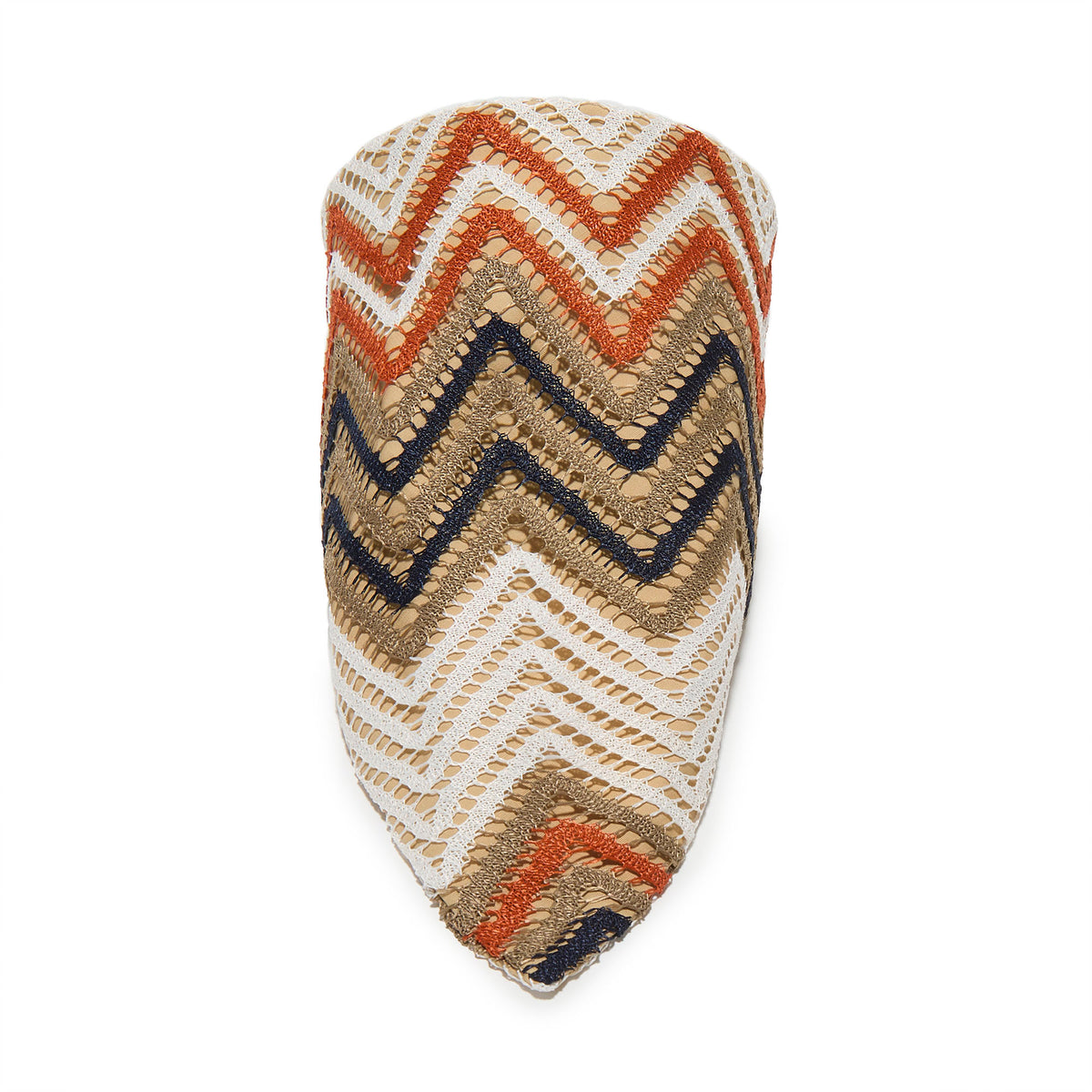 Lele Sadoughi HEADBANDS CARAMEL CHEVRON JACKIE CROCHET HANKERCHIEF HEADBAND