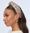Lele Sadoughi HEADBANDS CARAMEL CORNFLOWER KNOTTED CRYSTAL EMBELLISHED HEADBAND