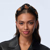 Lele Sadoughi HEADBANDS CARAMEL JET KNOTTED LACE EMBELLISHED HEADBAND