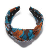 Lele Sadoughi HEADBANDS CARAMEL PATINA KNOTTED FLORAL JACQUARD HEADBAND