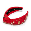 LELE SADOUGHI HEADBANDS CARDINAL RED CHI OMEGA KNOTTED HEADBAND