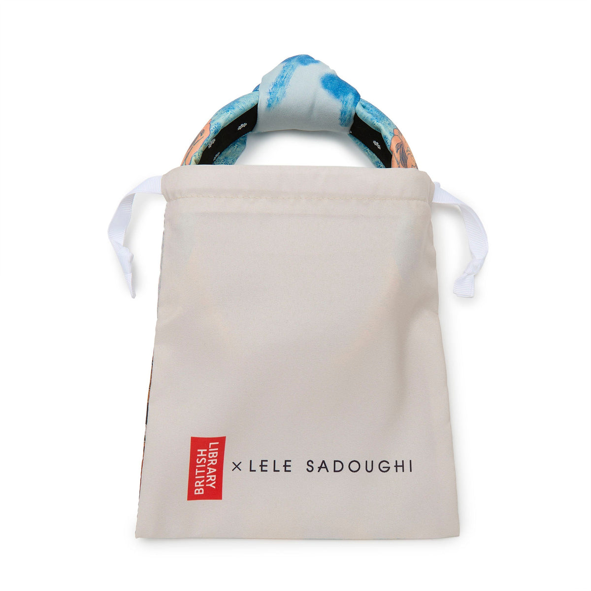 Lele Sadoughi HEADBANDS CATERPILLAR BLUE THE NURSERY ALICE BOW EMBELLISHED HEADBAND