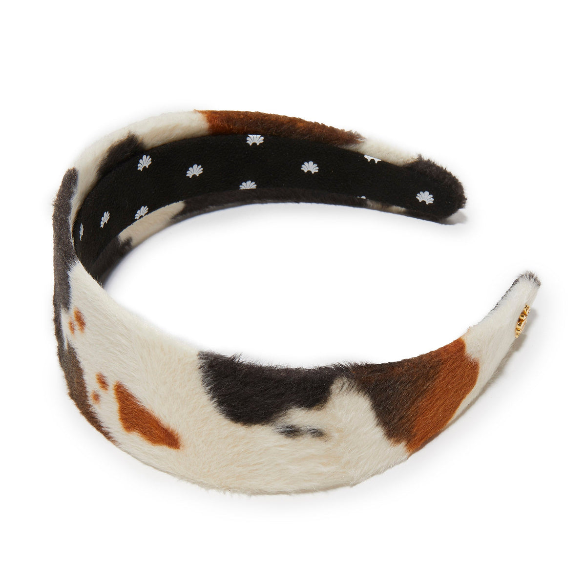 Lele Sadoughi HEADBANDS CEDAR BRIGITTE FAUX COWHIDE HEADBAND
