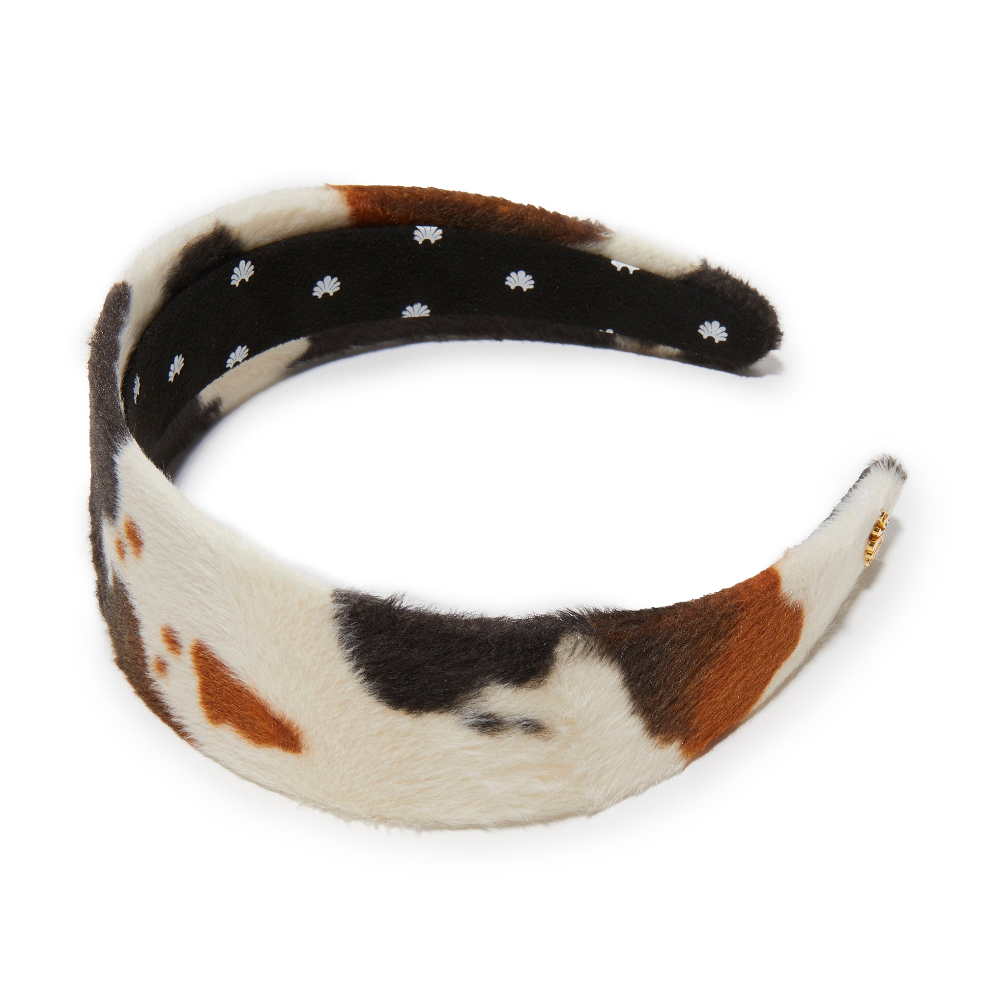 Lele Sadoughi HEADBANDS CEDAR BRIGITTE FAUX COWHIDE HEADBAND