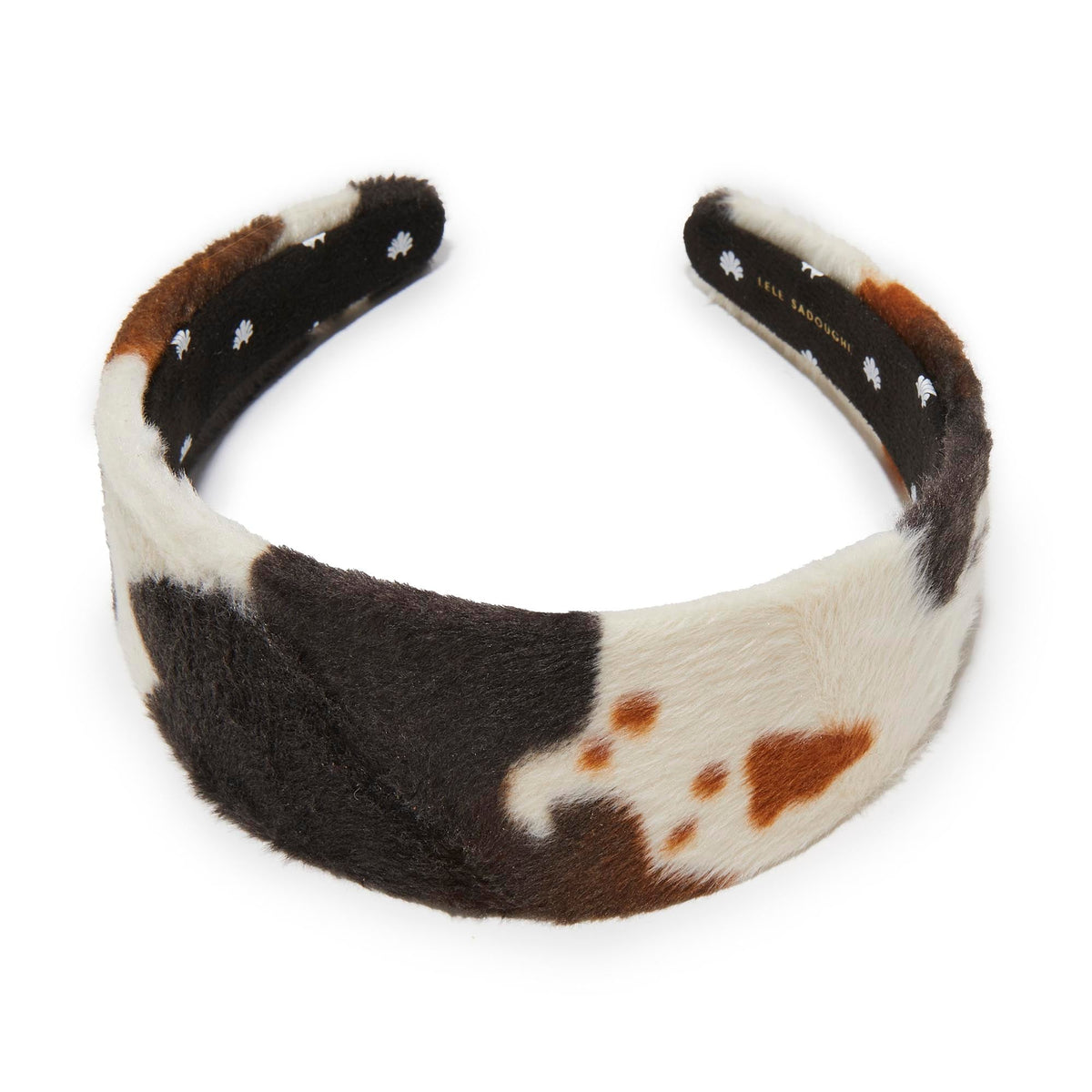 Lele Sadoughi HEADBANDS CEDAR BRIGITTE FAUX COWHIDE HEADBAND