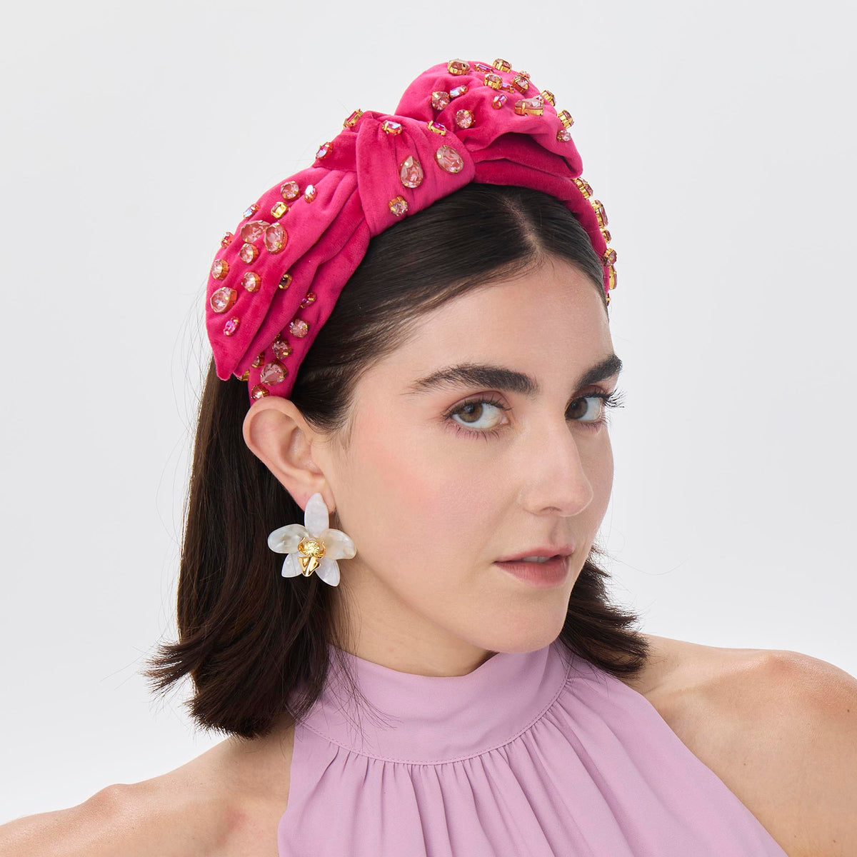 Lele Sadoughi HEADBANDS CERISE SWAROVSKI® TRESOR HOLLY HEADBAND