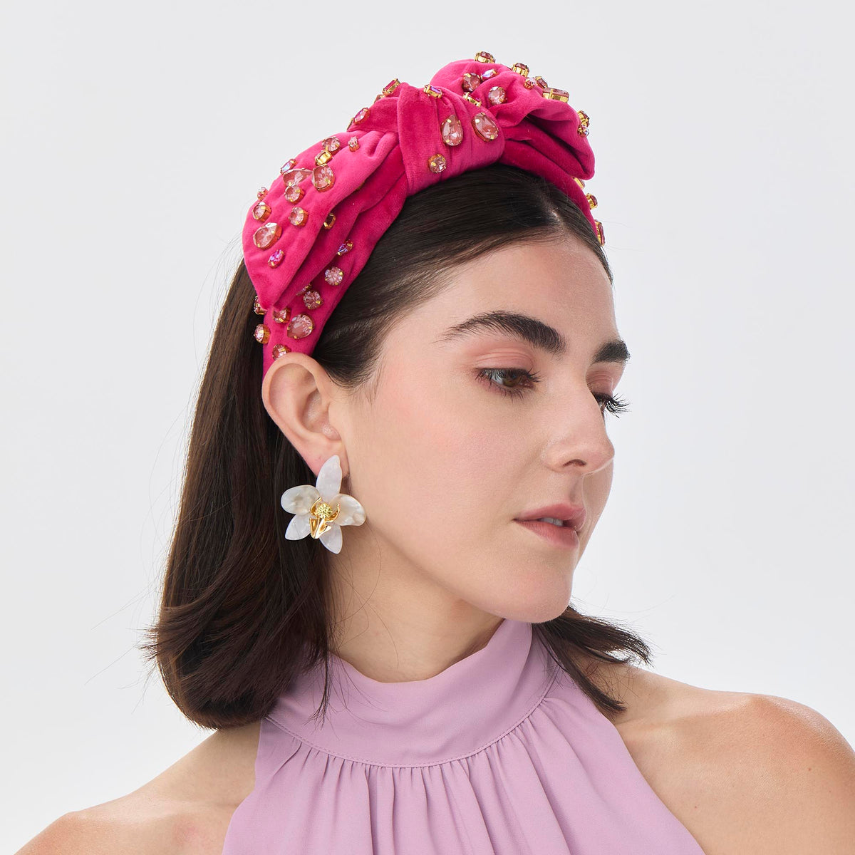 Lele Sadoughi HEADBANDS CERISE SWAROVSKI® TRESOR HOLLY HEADBAND