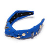 LELE SADOUGHI HEADBANDS CERULEAN BLUE DELTA DELTA DELTA KNOTTED HEADBAND