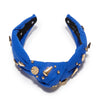 LELE SADOUGHI HEADBANDS CERULEAN BLUE DELTA DELTA DELTA KNOTTED HEADBAND