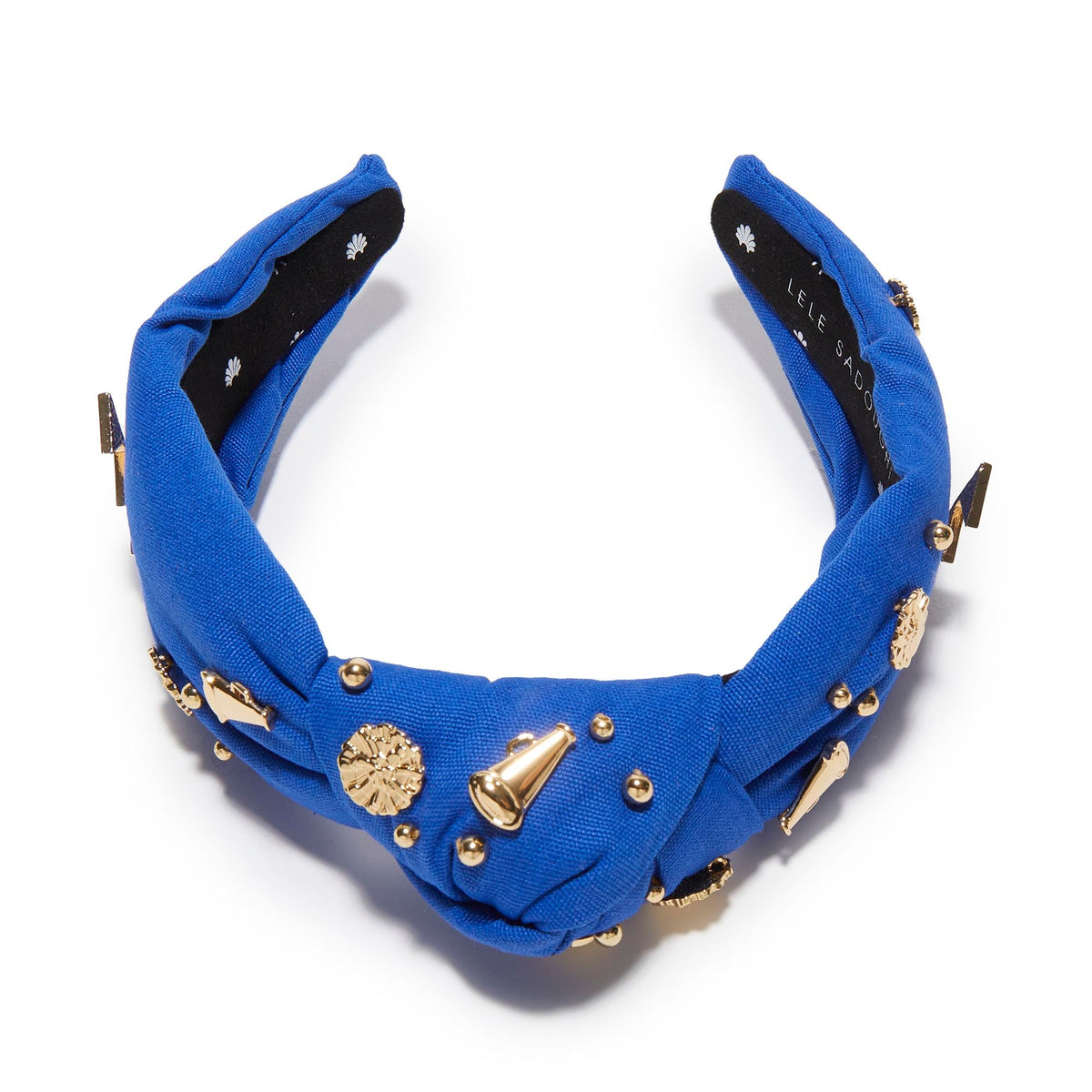 LELE SADOUGHI HEADBANDS CERULEAN BLUE DELTA DELTA DELTA KNOTTED HEADBAND