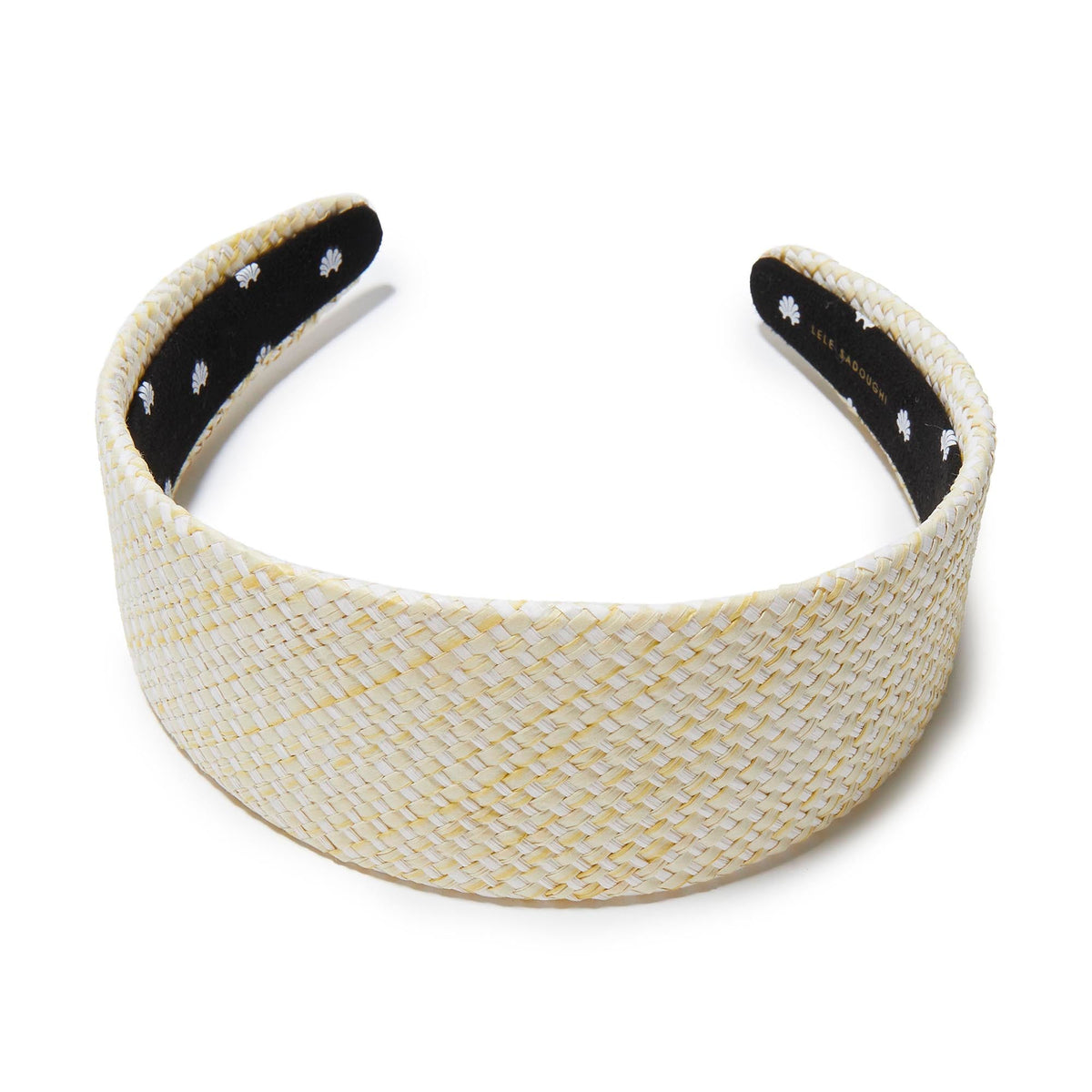 LELE SADOUGHI HEADBANDS CHALK BRIGITTE RAFFIA HEADBAND