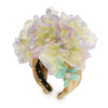 LELE SADOUGHI HEADBANDS CHARTREUSE JEWELED GARDENIA FLORAL BOUQUET HEADBAND