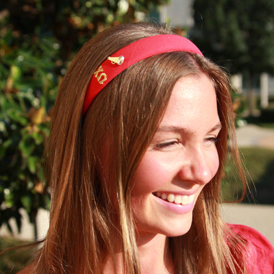 LELE SADOUGHI HEADBANDS CARDINAL RED CHI OMEGA CHARLOTTE HEADBAND