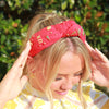 LELE SADOUGHI HEADBANDS CHI OMEGA KNOTTED HEADBAND