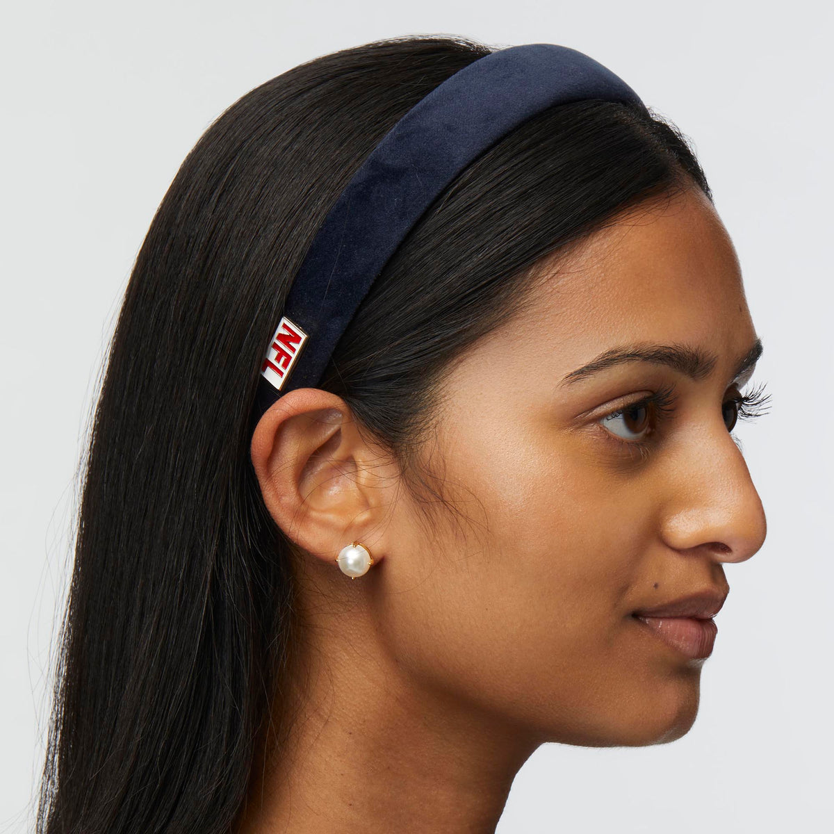 Lele Sadoughi HEADBANDS CHICAGO BEARS LELE SADOUGHI X NFL NAVY CHARLOTTE HEADBAND