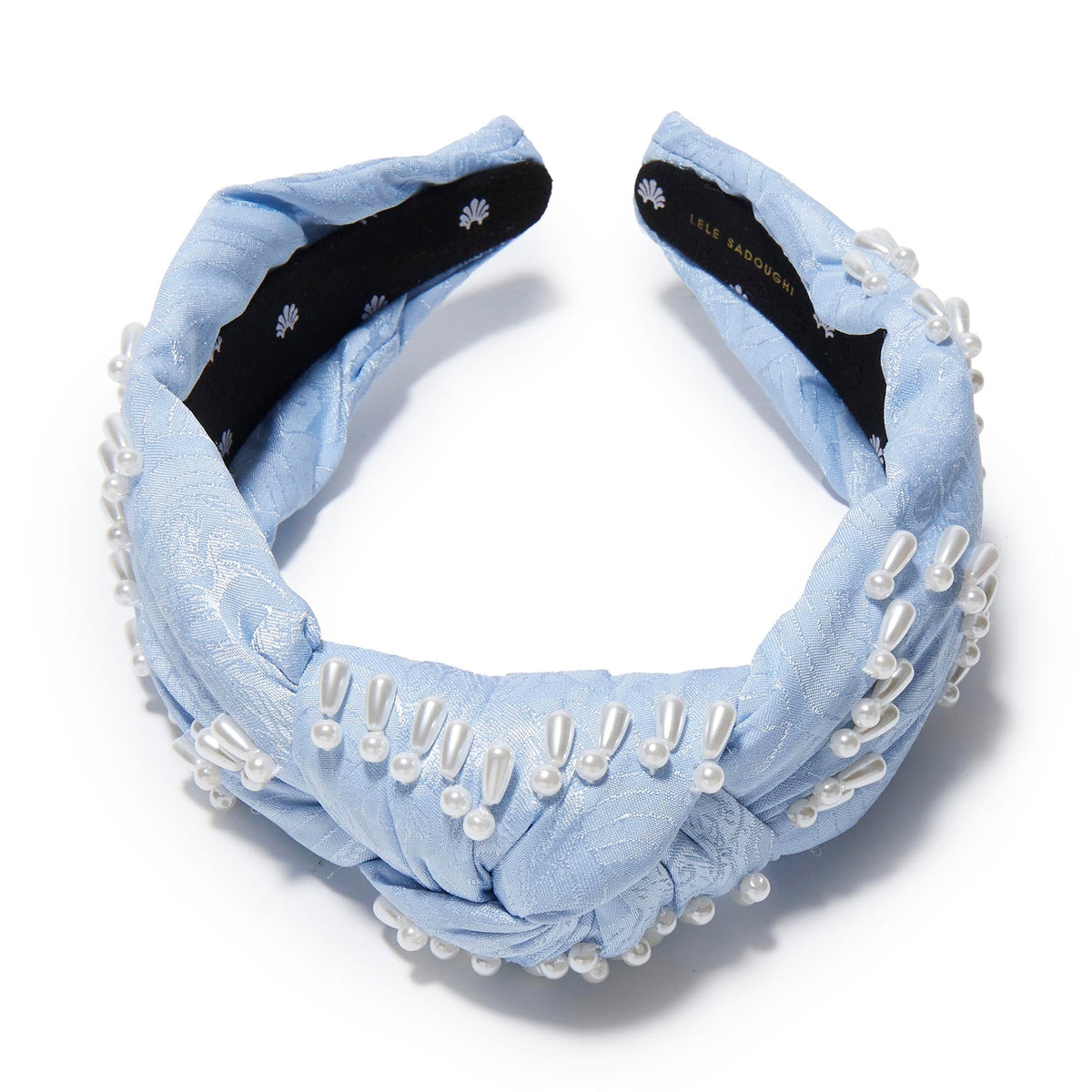 LELE SADOUGHI HEADBANDS CLOUDY SKY KNOTTED VENUS EMBELLISHED HEADBAND