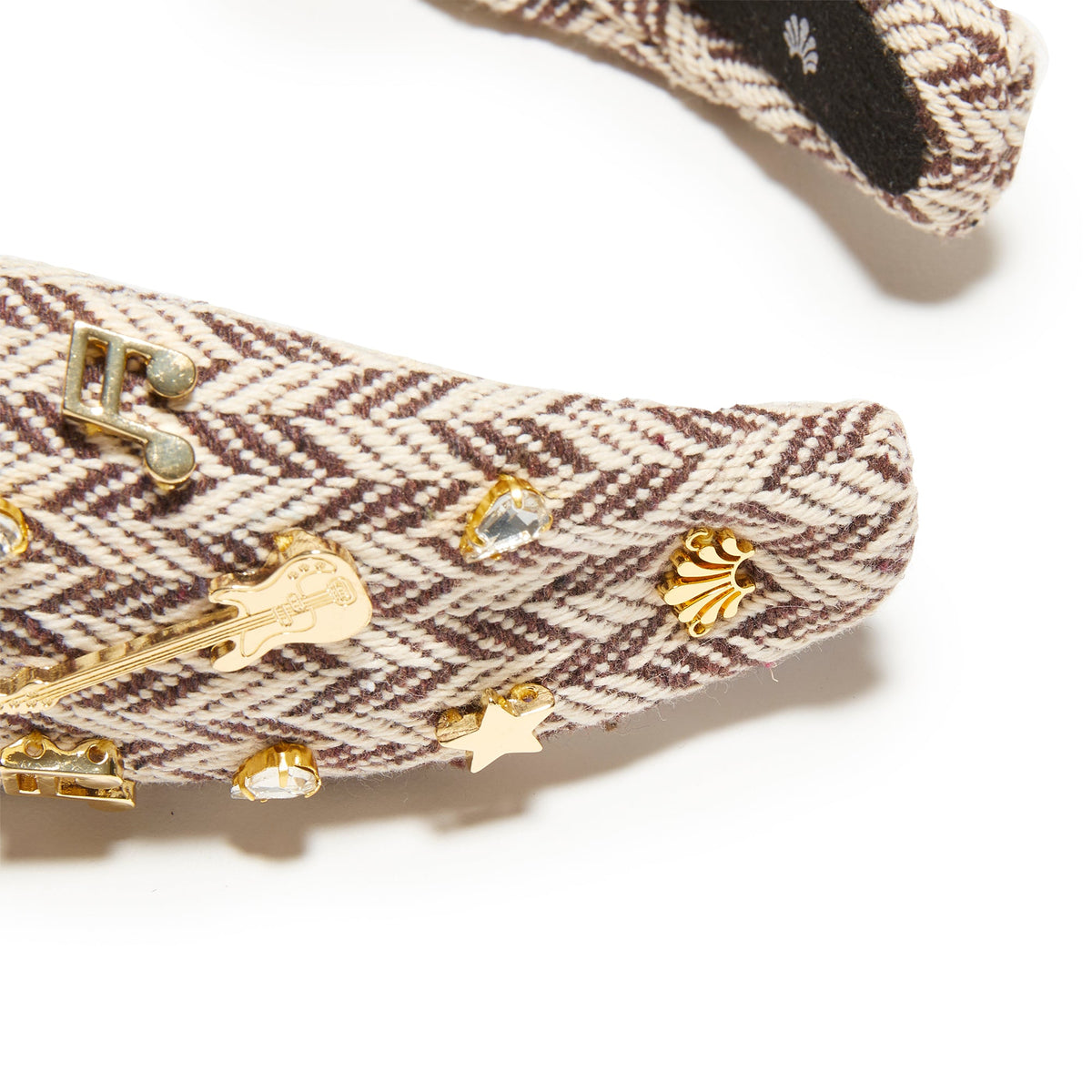 Lele Sadoughi HEADBANDS COFFEE CHEVRON NASHVILLE KNOTTED HEADBAND