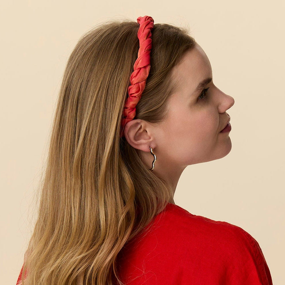 Lele Sadoughi HEADBANDS CORAL JULIET LUREX HEADBAND