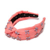 Lele Sadoughi HEADBANDS CORAL KNOTTED EMBELLISHED STONE HEADBAND