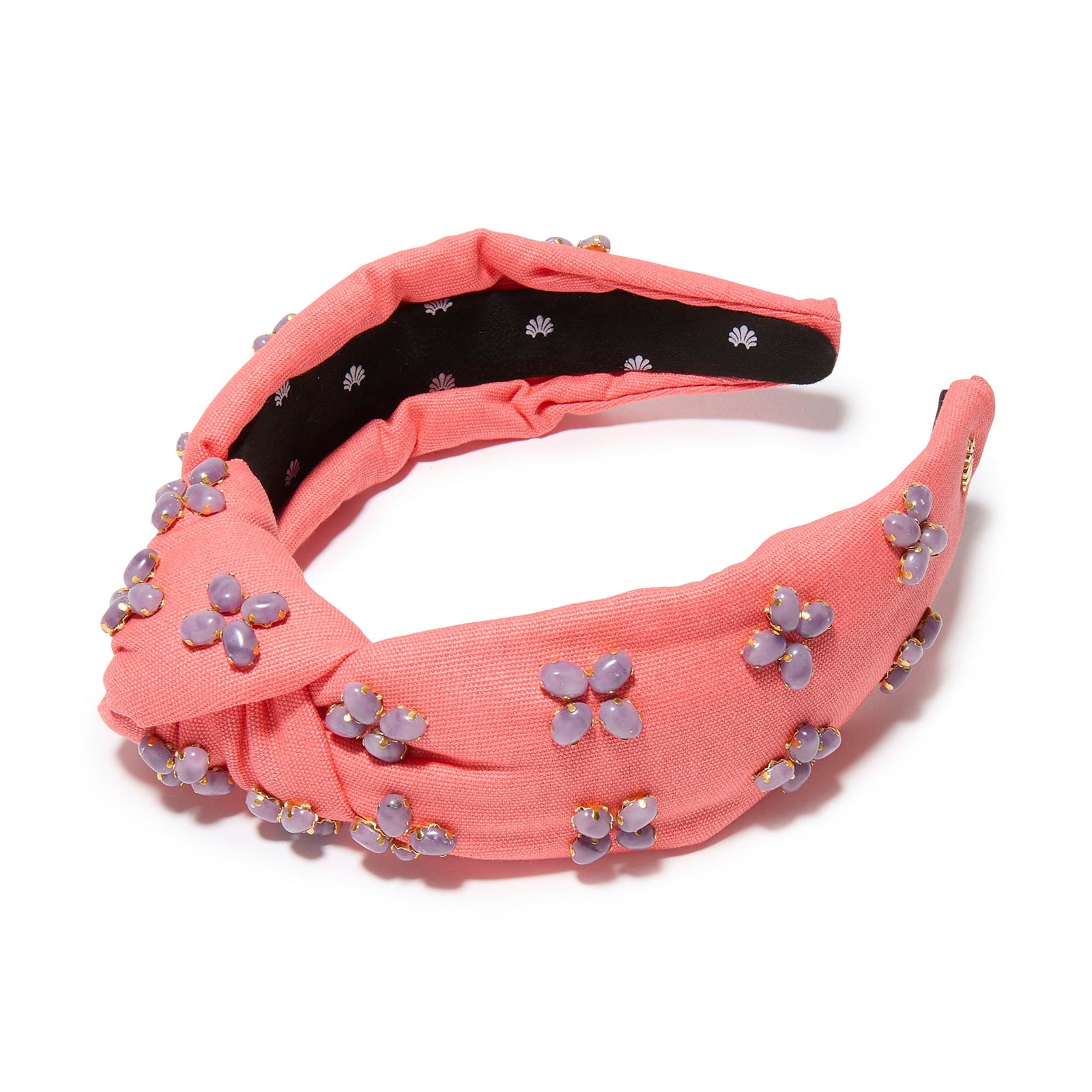 Lele Sadoughi HEADBANDS CORAL KNOTTED EMBELLISHED STONE HEADBAND