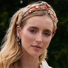 Lele Sadoughi HEADBANDS CORAL MARLENE CORDUROY FLORAL CRYSTAL HEADBAND