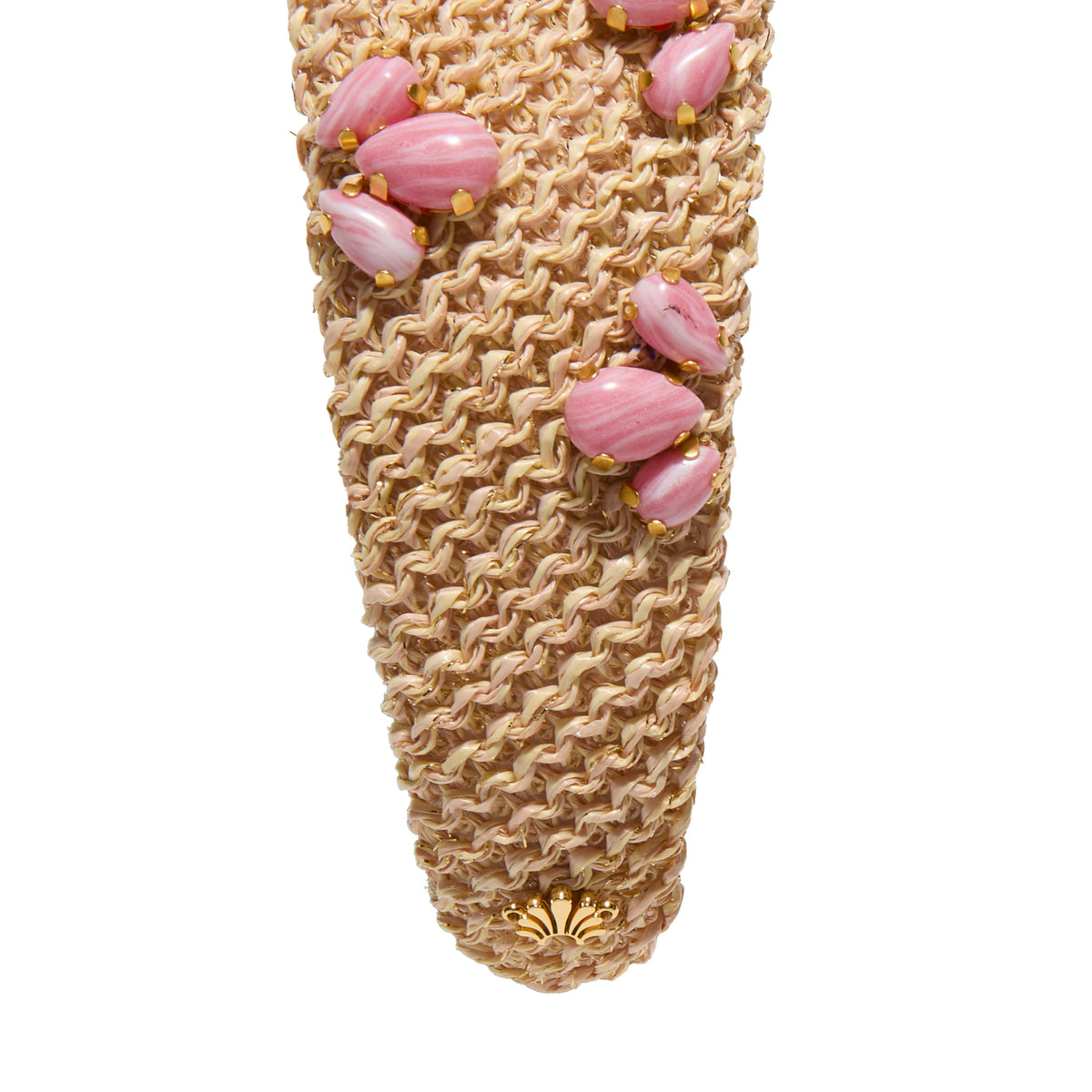 Lele Sadoughi HEADBANDS CORAL RAFFIA BRIGITTE TRILOGY STONE HEADBAND